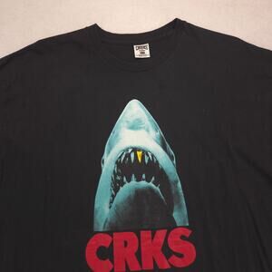 Crooks and Castles Crew Neck Short Sleeve Band T Shirt Mens Size 2XL Black